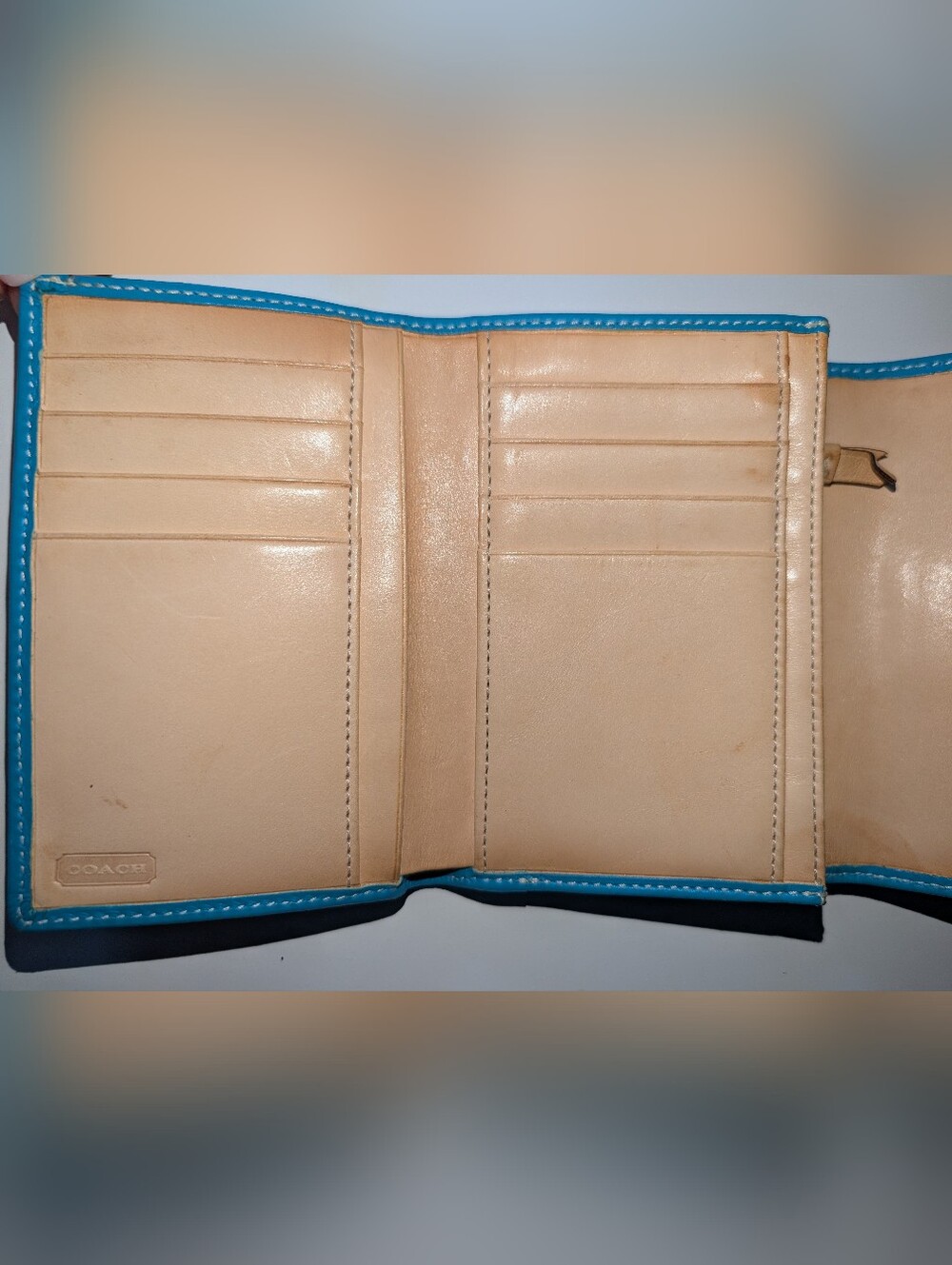 Coach Vintage Multicolor Signature Circle Canvas Tote and Matching Wallet Set - Picture 8 of 14